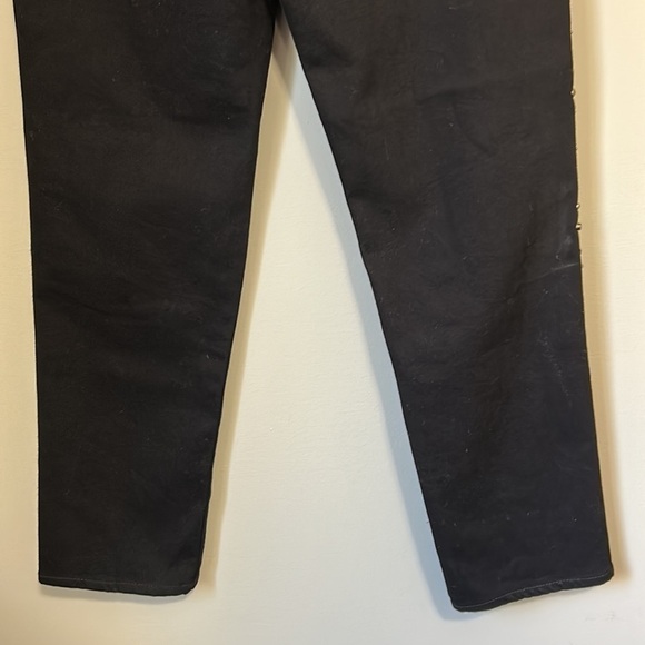 AG Adriano Goldschmied Isabelle High Rise Straight Leg Black Meteor Shower NEW - Picture 13 of 15